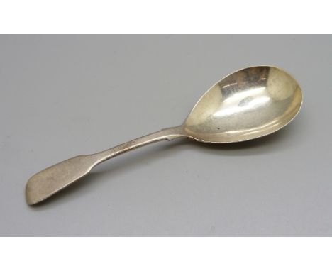 A Victorian silver caddy spoon, London 1837, Benjamin Stephens 