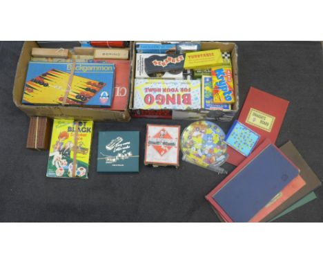 Two boxes of vintage games 