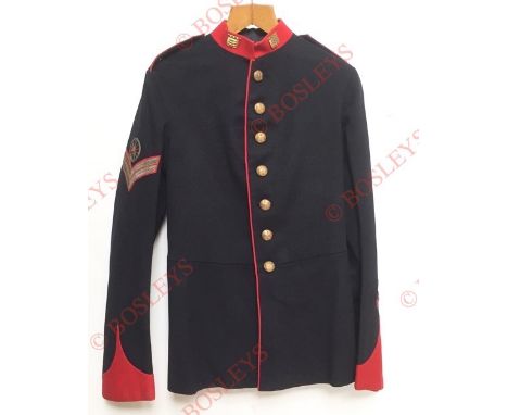 Army Ordnance Corps Corporal’s Full Dress Tunic. A very good example, of the full dress pattern, dark blue cloth with scarlet