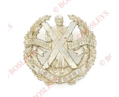 Badge. Liverpool Scottish (QO Cameron Highlanders) post 1937 Officer’s glengarry badge. A good die-cast silver plated example