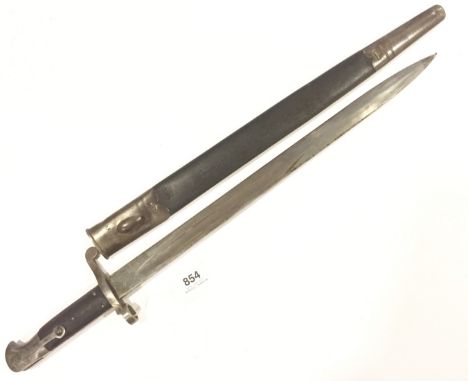 Martini Enfield 1887 Pattern Bayonet. A good clean example with straight unfullered blade. This bears issue stamps and also s