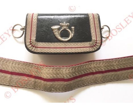 Infantry Volunteer Battalion Officer’s Victorian Pouch Belt. A good example. Fine red leather belt, never fitted with buckle 