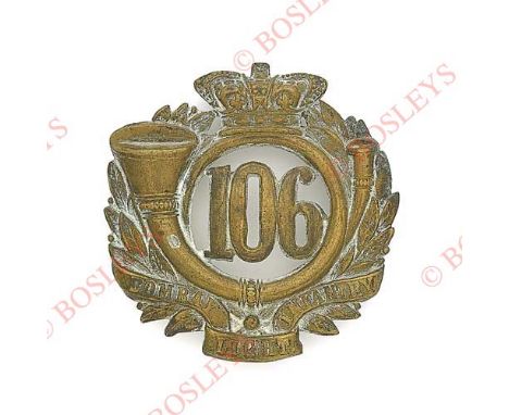 Badge. British Indian. 106th (Bombay Light Infantry) Regiment Victorian OR’s glengarry badge circa 1874-1881. A die-stamped b