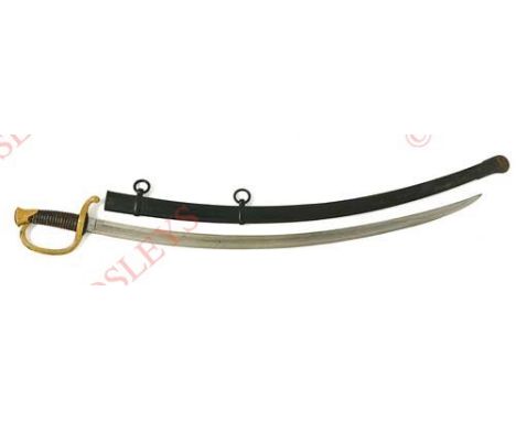 19th Century Continental Cavalry Sword. This example similar to the Imperial Russian 1854 Dragoon pattern. This example with 