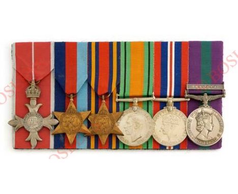 East Yorkshire Regiment Malay Emergency Officer’s MBE Group of Six Medals. Awarded to Major Lionel Miles Stansfield MBE. Comp