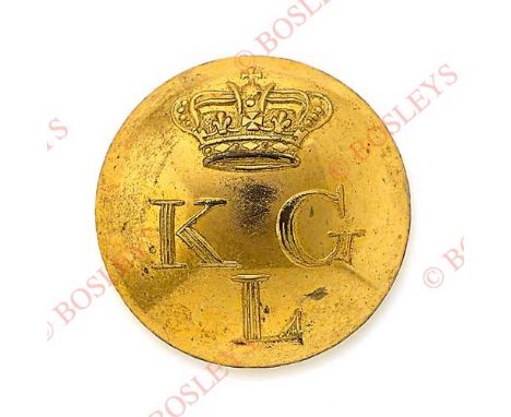 King’s German Legion George III Officer’s gilt open-back coatee button circa 1804-15. A fine scarce unmarked example. Crown o