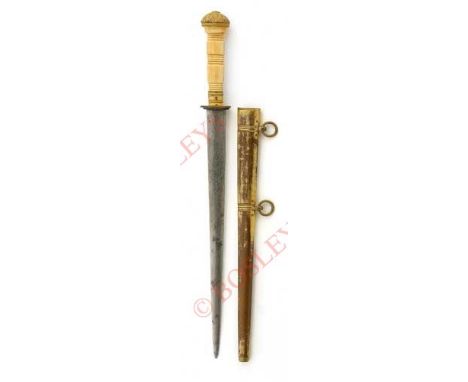 Royal Navy Georgian Napolionic War Period Midshipman’s Dirk by Milbourne of London. A good quality example, the straight 9 in