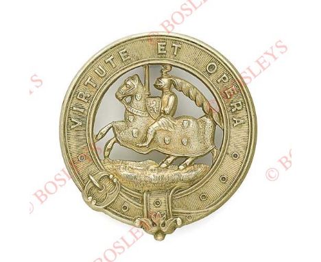 Badge. Scottish. 6th (Fifeshire) VB Black Watch (Royal Highlanders) Victorian OR’s post 1887 glengarry badge. A good die-stam