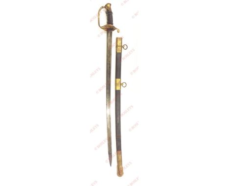 19th Century US American Infantry Officer’s Sword. A good quality example of the pattern carried during the American Civil Wa