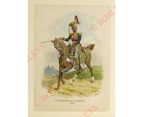 Richard Simkin 3rd King’s Own Light Dragoons Watercolour Painting. A very good and detailed study of an Officer of the Regime