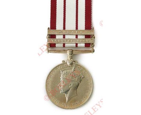 HMS Amethyst Confirmed Crew Members Naval General Service Medal, Two Clasps “Yangtze 1949.” & “Malaya”. A rare example awarde