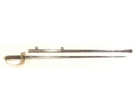 Edwardian Royal Army Medical Corps Attributed Officer’s Sword. A rare Edwardian levée weight example by E.J. Jones, King St.,