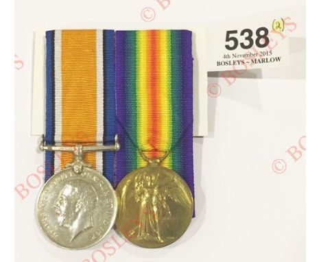 WW1 Officer’s Pair of Medals. Comprising: British War Medal & Victory Medal awarded to “CAPT C.H. WEBB” The vendor believed t