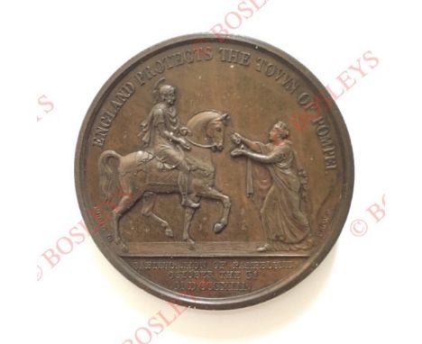 The Duke of Wellington and the Surrender of Pompei. 1813 Bronze Medal. This bronze medal forms part of the Mudie’s Series of 