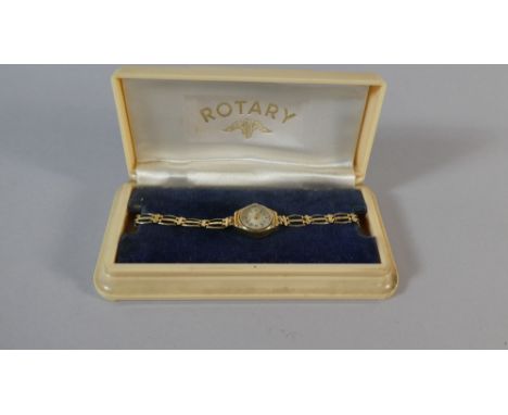 A Cased Rotary Ladies Wrist Watch, Rolled Gold