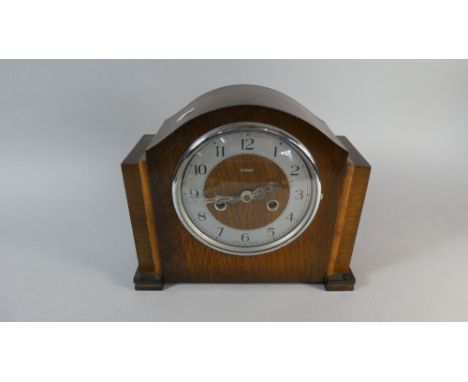An Oak Enfield Mantle Clock