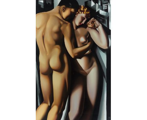 TAMARA DE LEMPICKA (POLISH 1898-1980)Adam and Eve, 1994serigraph115 x 73 cm (45 1/4 x 28 3/4 in.)stamped lower right, inscrib