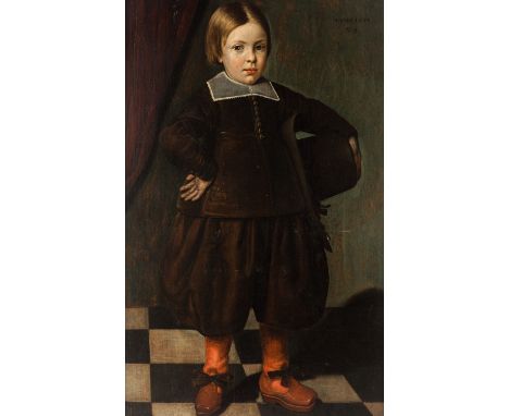 ENGLISH SCHOOL 17TH CENTURYPortrait of a Boy, 1653oil on board104 x 70 cm (41 x 27 1/2 in.)dated and inscribed A:3 upper righ