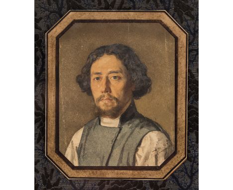 ILLARION MIKHAILOVICH PRYANISHNIKOV (RUSSIAN 1840-1894)Portrait of a Man (Member of the Pryanishnikov Family?), 1870swatercol