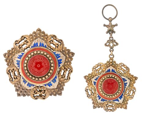 A 1ST CLASS SET OF THE CHINESE ORDER OF THE BRILLIANT JADEChina: Order of the Brilliant Jade, First Class Setcomprising:a) Br