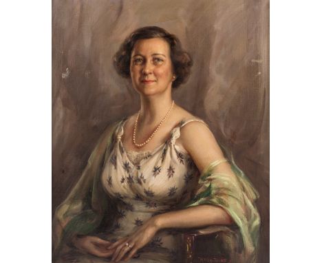NICHOLAS BASIL HARITONOFF (RUSSIAN-AMERICAN 1880-1944)Portrait of a Woman, 1936oil on canvas76.4 x 64 cm (30 x 26 1/6 in.)sig