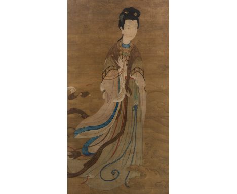 CHINESE 17TH-18TH CENTURYPortrait of Luo Shen, ink and colors on silk160 x 85 cm (63 x 33 7/16 in.)PROVENANCEThe Closson Gall