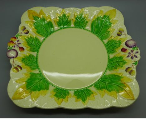 A Clarice Cliff dish, 26.5cm, small chip on one edge 