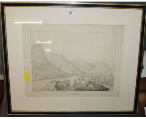 Two 19th century Ackerman engravings after the Reverend Joe Wilkinson "Thirl-mere or Lathes-Water", and View on the Grange ri