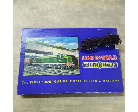 A boxed Lone Star EL51 passenger set together with a Trix twin E.M.I. BoBo electrical engine