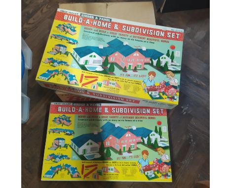 Two "as new" Chad Valley Build-A-Home and Subdivision sets together with a boxed 'The Bungalow' model