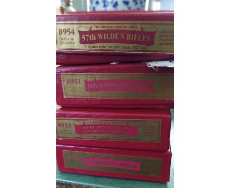 "As new" old shop stock by Britains The British Army in India range, four boxes 8951, 8952, 8953 and 8954