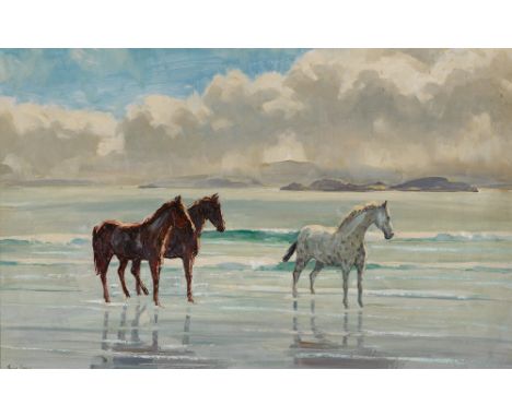 Robert Taylor Carson HRUA (1919-2008) COOLING OFF, 1978 oil on panel signed lower left; signed, dated and inscribed with titl