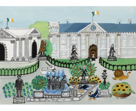 Kay Casson  COLLEGE GREEN, DUBLIN gouache signed lower right Estate of Judge Desmond Windle Casson's background is in theatre