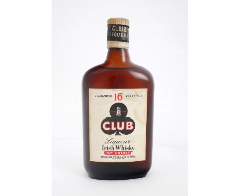 McKibbin's Club Liqueur Irish whisky. A half-bottle of Club Liqueur Irish Whisky. Bottled circa 1940. Guaranteed 16 Years Old