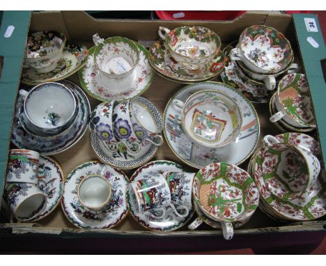 A Collection of Late XIX to Early XX Century Mason's Cups and Saucers, various patterns.