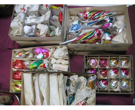 A Quantity of Vintage Christmas Baubles, tree light bulbs, etc. (6)