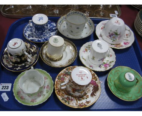 Crown Derby, Doulton, Hammersley and Other Cabinet Cups and Saucers:- One Tray