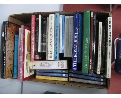 A Quantity of Antique and Art Reference Books, clocks and watches, jewellery, English silver, shells, porcelain, etc:- One Bo