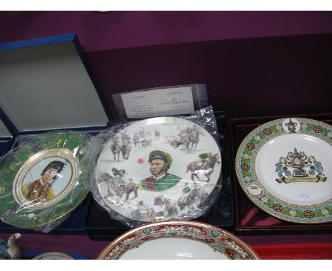 A Bone China Plate, commemorating the 100th Football Association Challenge Cup Competition; Royal Worcester Lester Piggott 'T