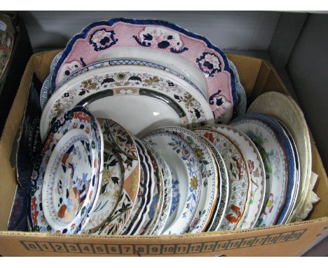 Meakin, Wood, Stone, Ashworth Meat Plates, Mason's and Other Table Plates:- One Box