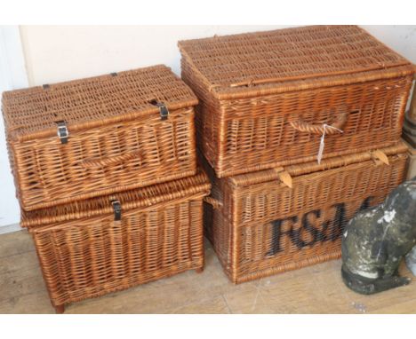 A Fortnum and Mason picnic hamper and three other similar hampers