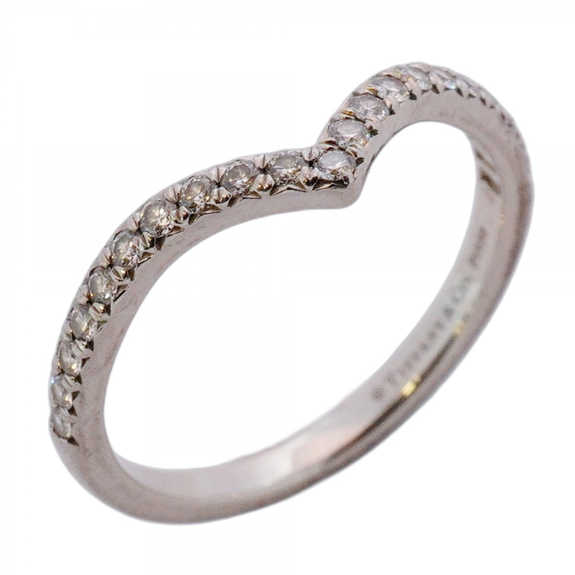 Tiffany Soleste V Half Eternity Ring, Pt950 Platinum with Diamonds, Size 10, Women's