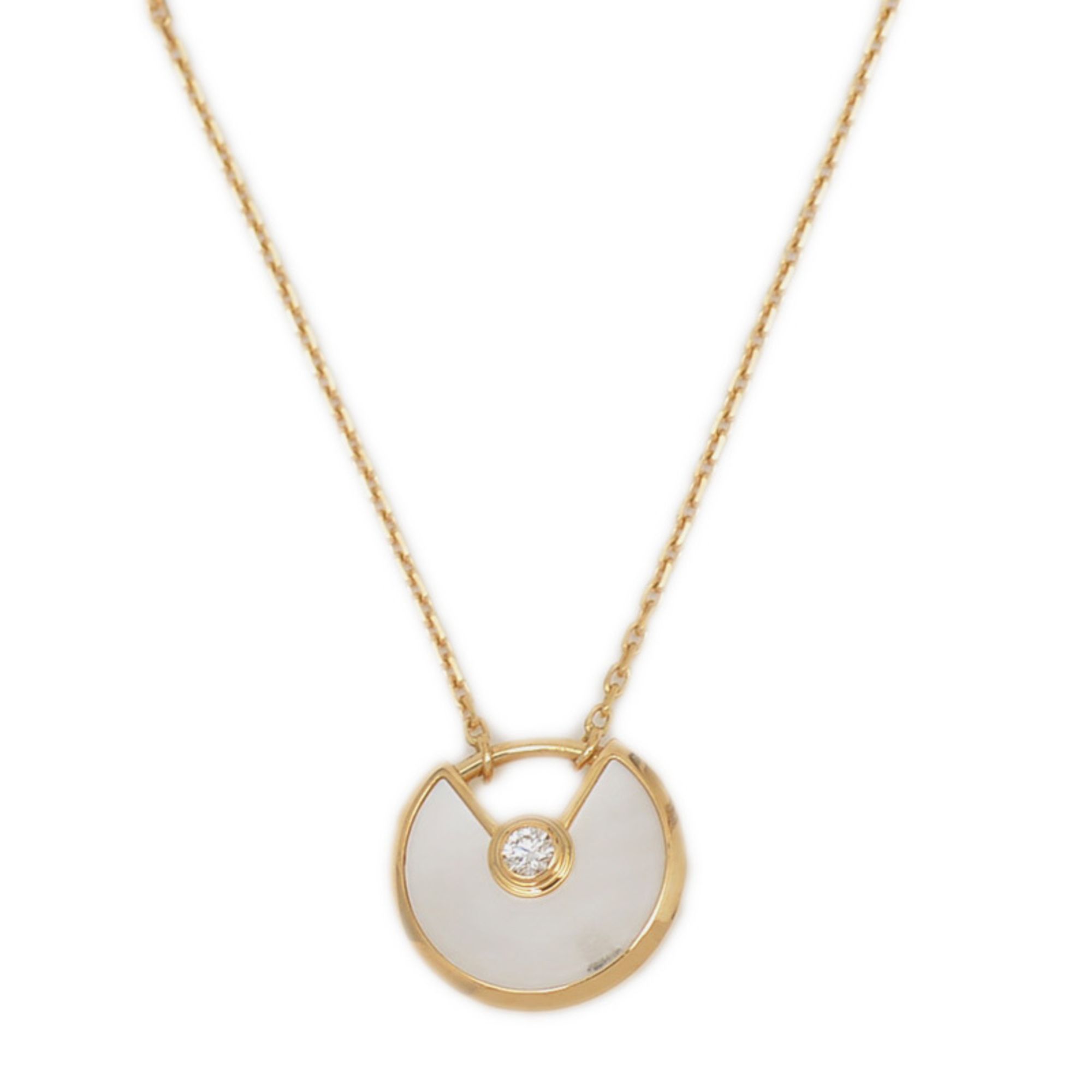 Cartier Amulette de Necklace 18K Yellow Gold Shell B30471