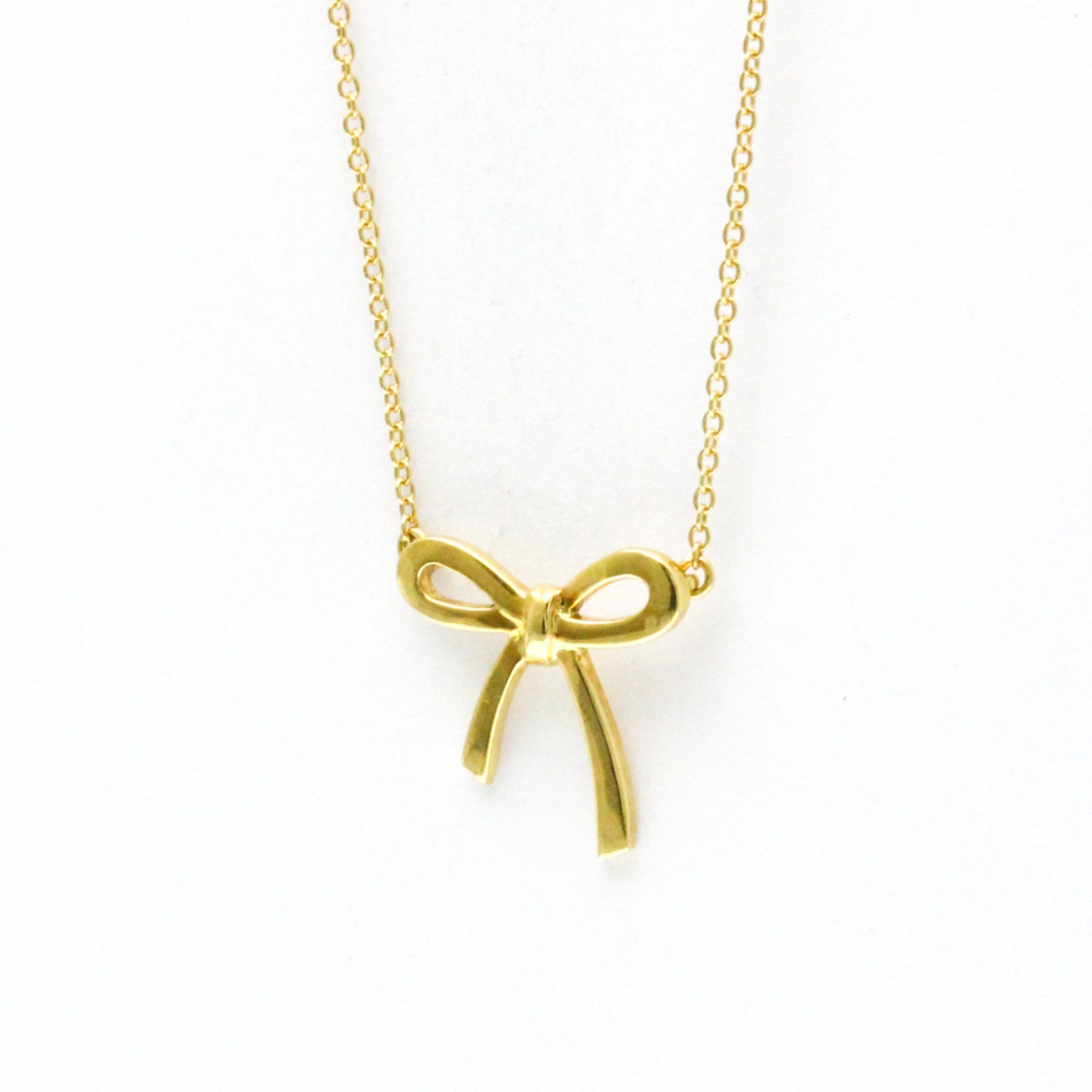 Tiffany Tiffany Bow Yellow Gold (18K) No Stone Men,Women Fashion Pendant Necklace (Gold)