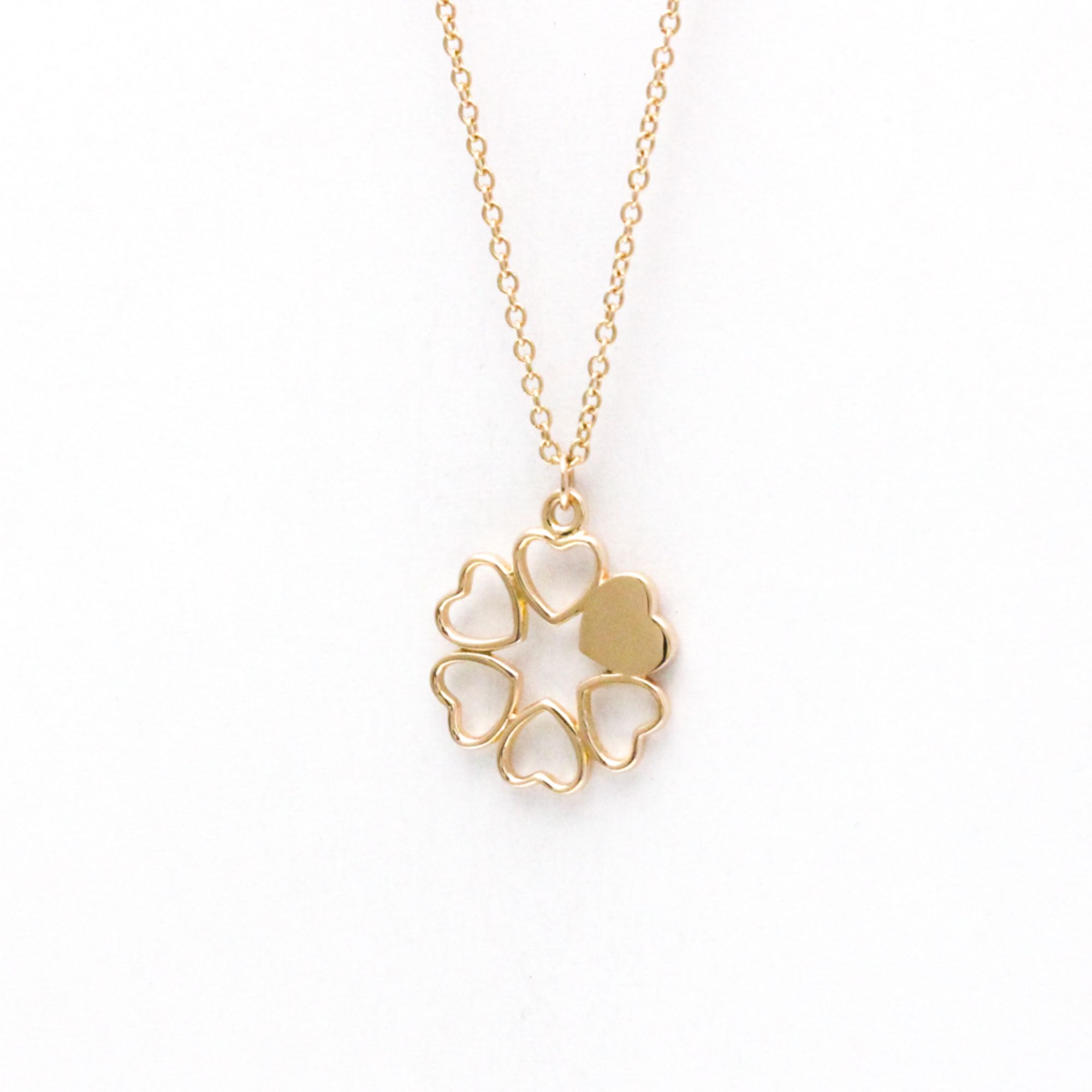 Tiffany Crown Of Hearts Pink Gold (18K) No Stone Men,Women Fashion Pendant Necklace (Pink Gold)
