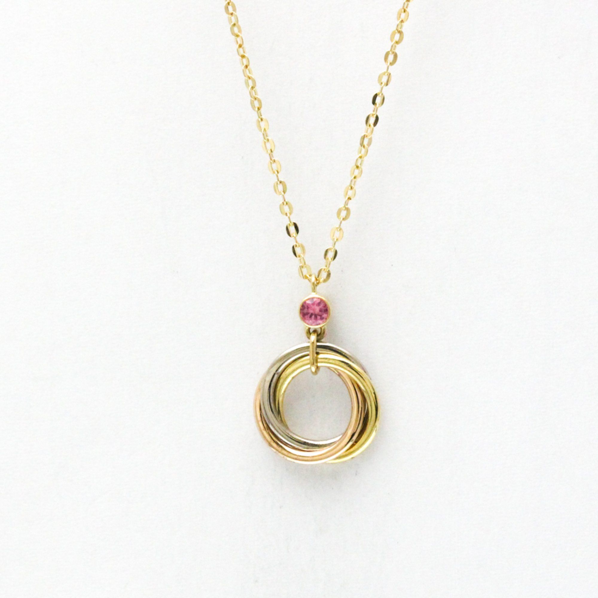 Cartier Sweet Trinity Necklace Pink Sapphire Yellow Gold (18K),Pink Gold (18K),White Gold (18K) Sapp