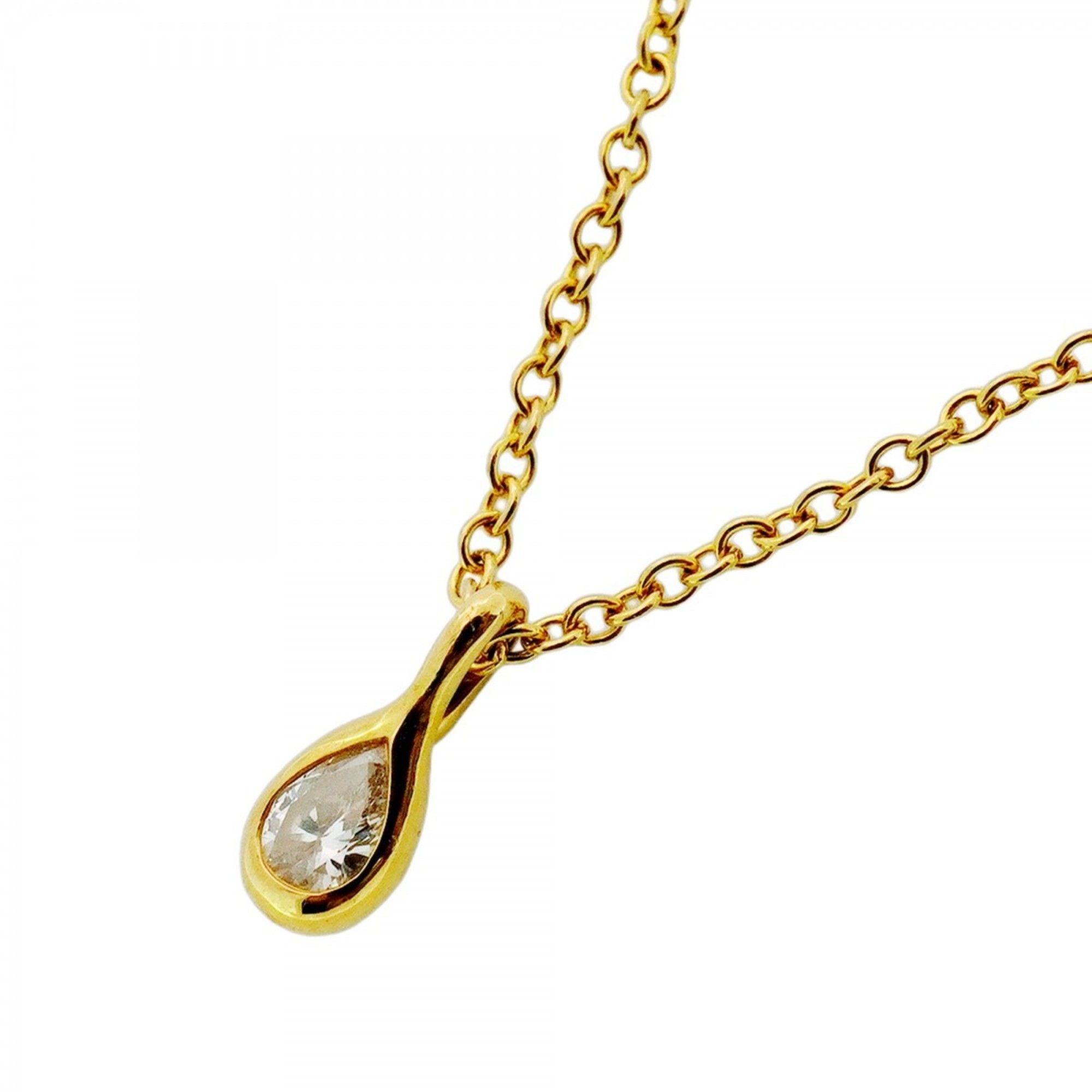 Tiffany Necklace By the Yard Shape 1PD 18KYG Yellow Gold Diamond Women's