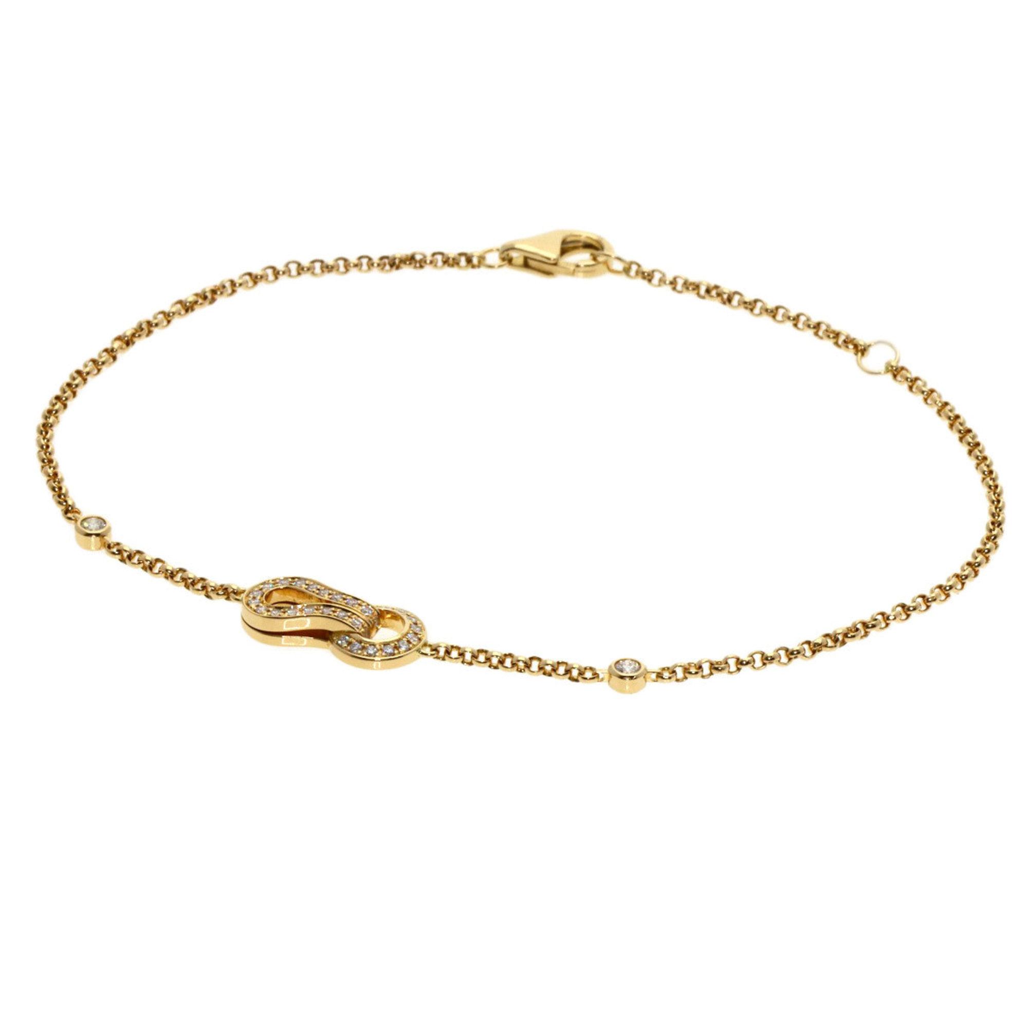 Cartier Agraffe Diamond Bracelet in 18K Yellow Gold for Women