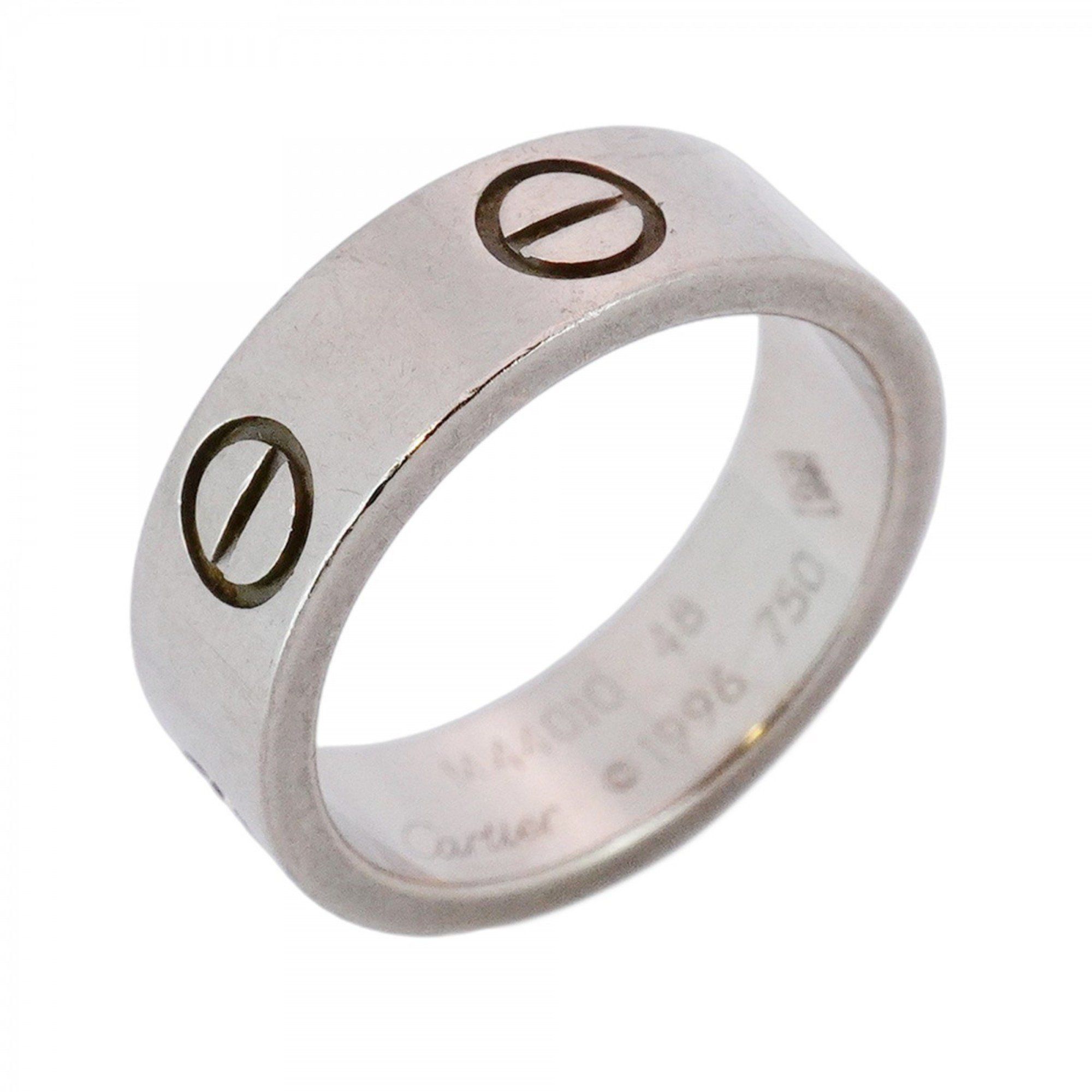 Cartier Love Ring 18KWG White Gold #48 Women's