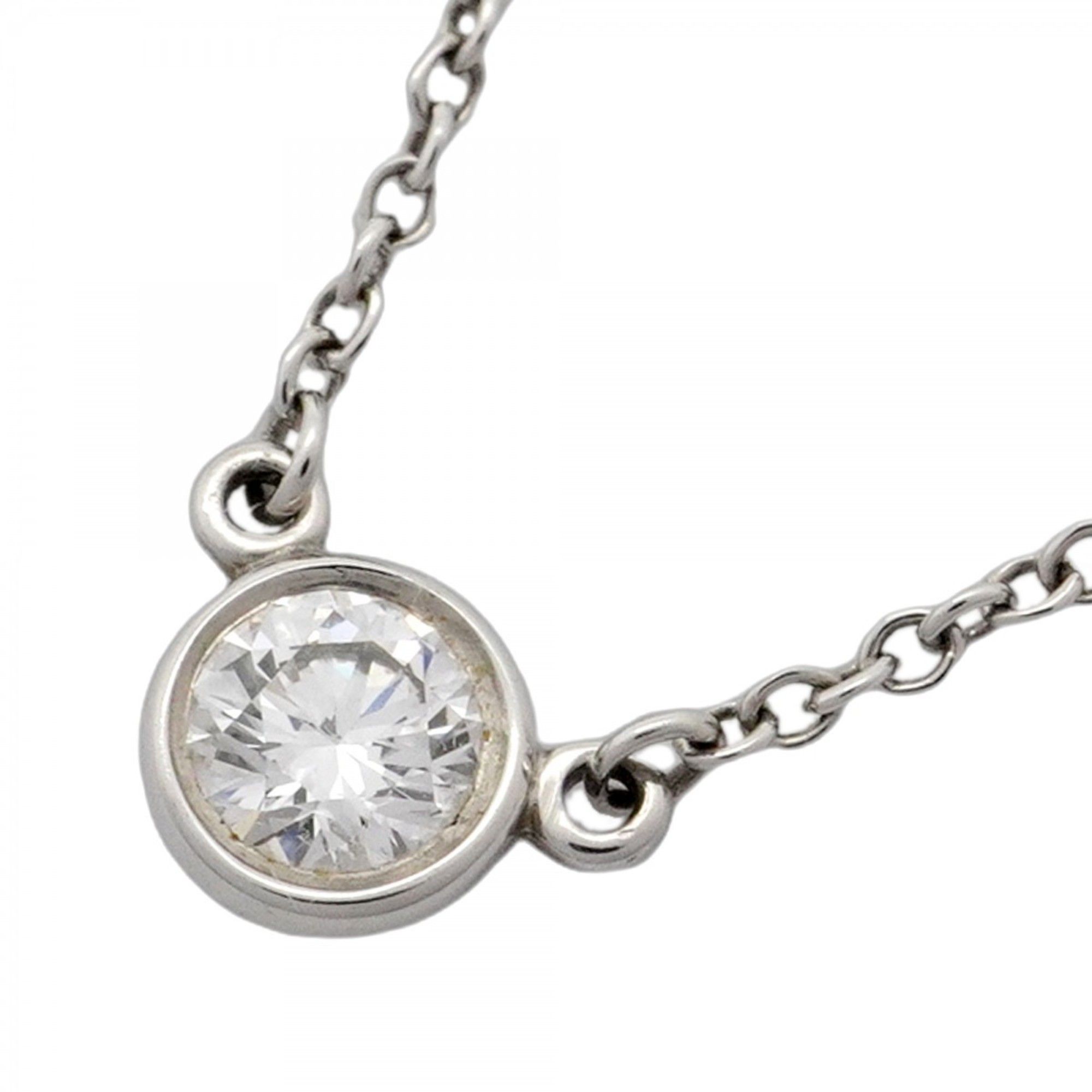 Tiffany Necklace By the Yard 1PD Pt950 Platinum Diamond Women's